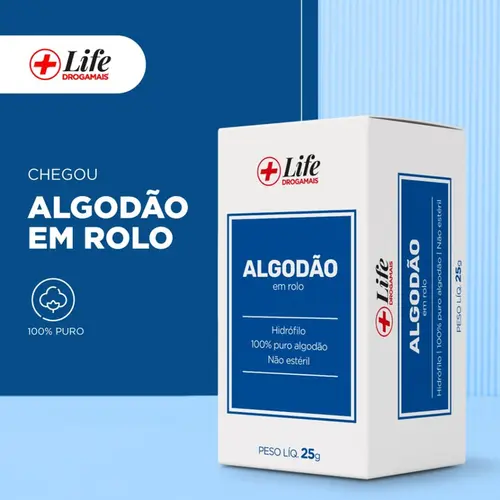 LIFE DROGAMAIS ALGODAO ROLO 25 G