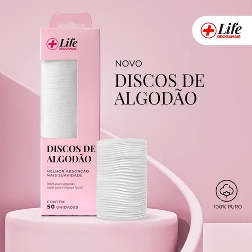 LIFE DROGAMAIS ALGODAO DISCO C/50 UN