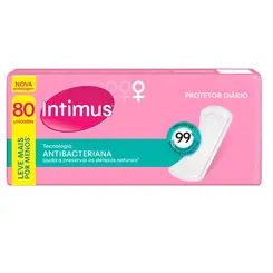 PROTETOR DIARIO INTIMUS  ANTIBACTERIANA LV+PG- 80UN