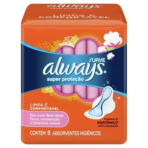 ABS ALWAYS SUPER PROTECAO SUAVE COM ABAS 8UN