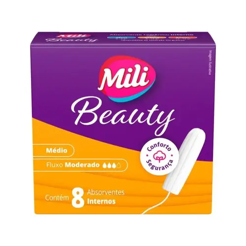 ABSORVENTE INTERNO MILI BEAUTY MEDIO 8 UN
