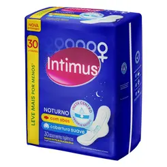 ABS INTIMUS NOTURNO SUAVE COM ABAS LV+PG- 30UN