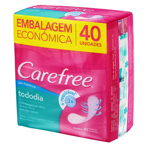 PROTETOR CAREFREE TODODIA 40UN SEM FRAGANCIA