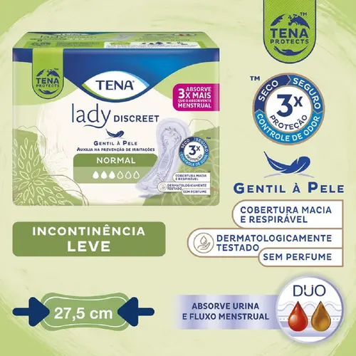 ABSORVENTE TENA LADY DISCREET NORMAL 8 UN