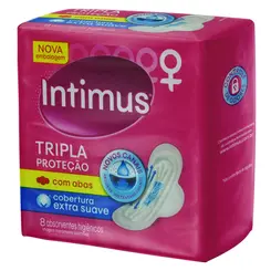 ABSORVENTE INTIMUS TODA PROTEGIDA SUAVE COM ABAS 8UN