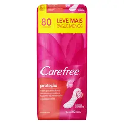 PROTETOR DIARIO CAREFREE PROTECAO LV+PG- 80UN COM FRAGANCIA