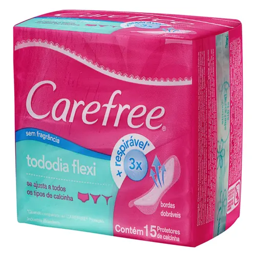 PROTETOR CAREFREE TODODIA FLEXI 15UN SEM FRAGANCIA