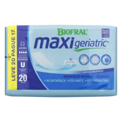 ABSORVENTE GERIATRICO BIOFRAL MAXI GERIATRIC LEVE 20 PAGUE 17