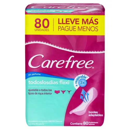 PROTETOR CAREFREE LV+PG- 80UN SEM FRAGANCIA
