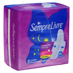 ABS SEMPRE LIVRE ADAPT PLUS NOITE/DIA SUAVE COM ABAS 8UN