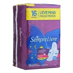 ABS SEMPRE LIVRE ADAPT PLUS NOITE/DIA SUAVE COM ABAS 16UN