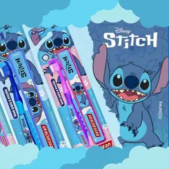 ESCOVA DENTAL INFANTIL ESCOLAR DENTALCLEAN STITCH MACIA