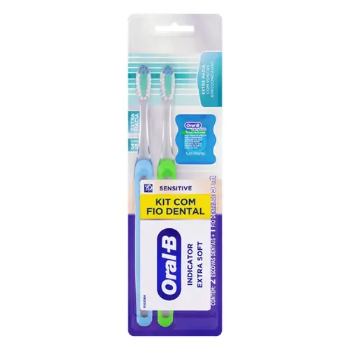 ESC DENTAL ORAL B INDICATOR EXTRA SOFT C/2 + FIO DENTAL UN