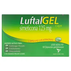LUFTAL GEL CAPS 125 MG C/ 10 CAPSULAS MOLES