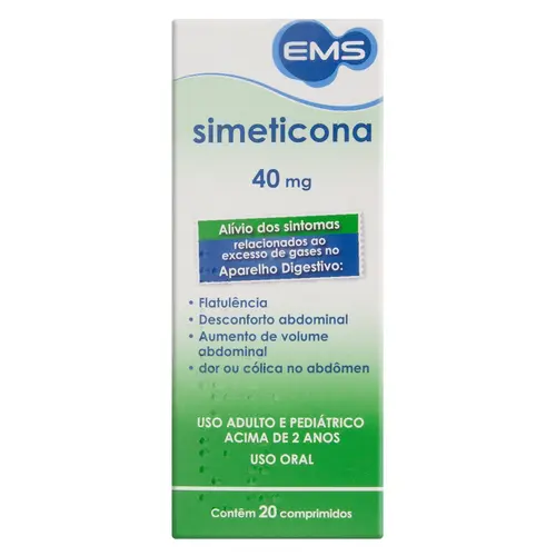 SIMETICONA 40 MG CX 20 COMP