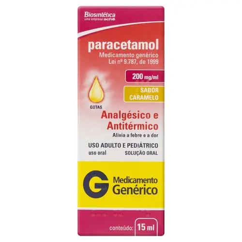 PARACETAMOL 200 MG SOL ORAL GT