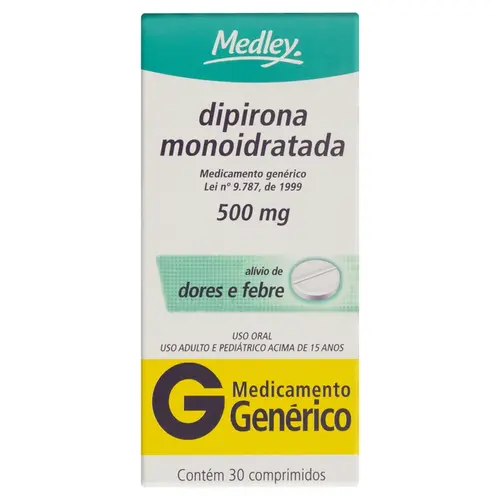 DIPIRONA SODICA 500 MG CX 30 C