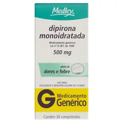 DIPIRONA SODICA 500 MG CX 30 C