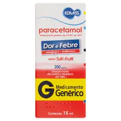 PARACETAMOL 200 MG FR GTS 15ML