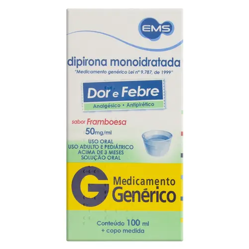 DIPIRONA SODICA 50MG/ML SOLUCAO FR 100ML
