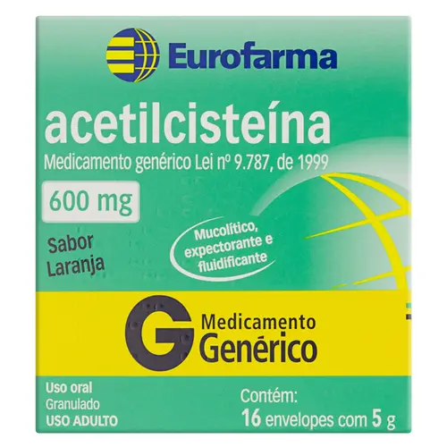 ACETILCISTEINA 600 MG C/16 ENV EUROFARMA