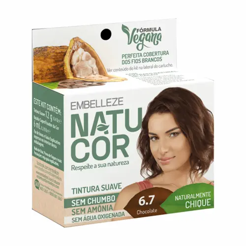 TINTURA NATUCOR IND 12G 6.7 CHOCOLATE