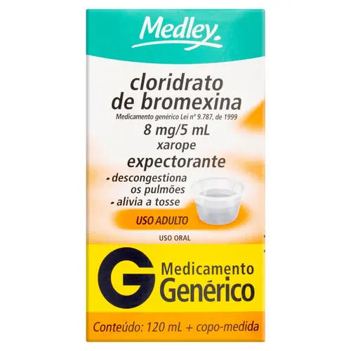 BROMEXINA CLOR 8 MG/5 ML XPE F