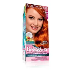 TINTURA BELA&COR KIT SEM AMONIA 76.44 RUIVO NATURAL