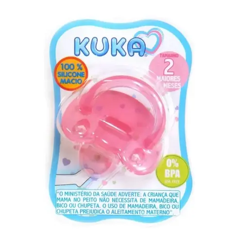 CHUPETA KUKA SILICONE SOFT ROSA TAM2 ORTO