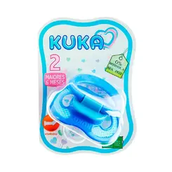 CHUPETA KUKA SILICONE SOFT ORTO TAM2 AZUL