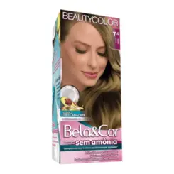 TINTURA BELA&COR KIT SEM AMONIA 7.0 LOURO MEDIO