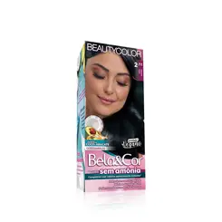 TINTURA BELA&COR KIT SEM AMONIA 2.11 PRETO AZULADO