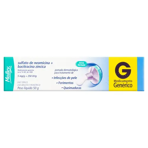 SULFATO DE NEOMICINA+BACITRACINA POM 50G MEDLEY