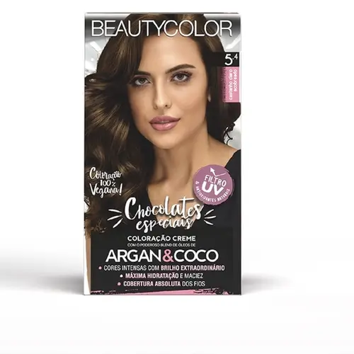 TINTURA BEAUTYCOLOR KIT 5.4 CASTANHO CLARO ACOBREADO