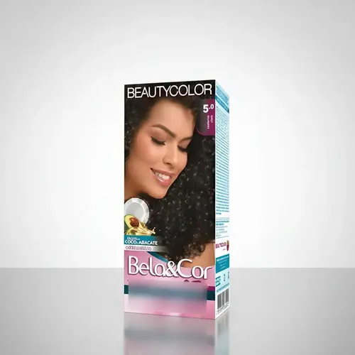 TINTURA BELA&COR KIT SEM AMONIA 5.0 CASTANHO CLARO