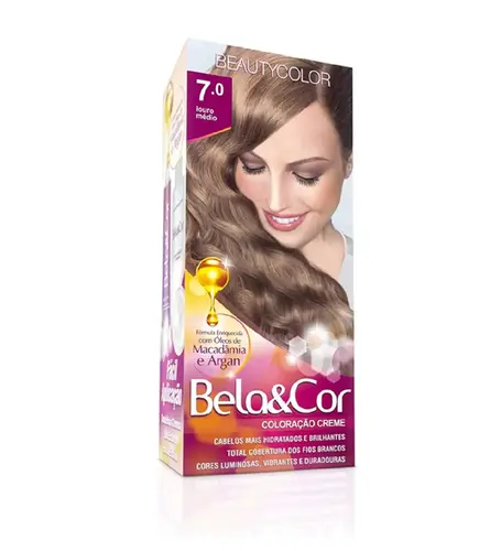 TINTURA BELA&COR 7.0 LOURO MEDIO