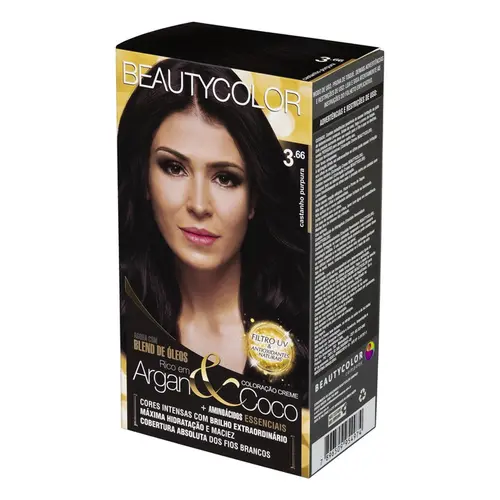 TINTURA BEAUTYCOLOR KIT 3.66 CASTANHO PURPURA