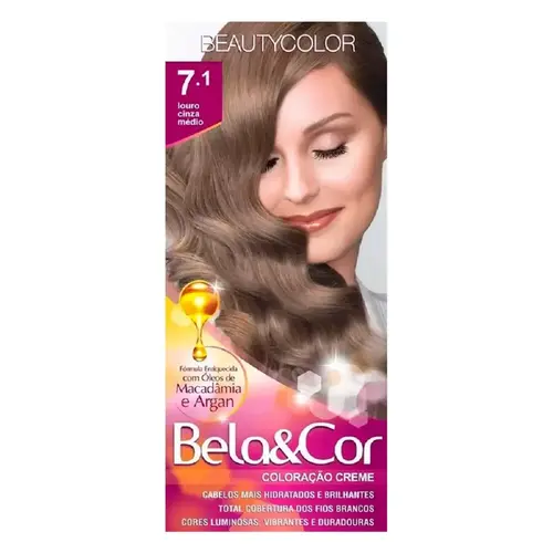 TINTURA BELA&COR 7.1 LOURO CINZA MEDIO