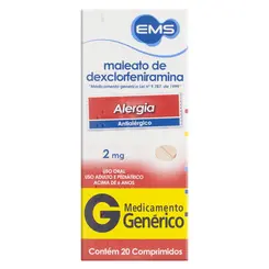 DEXCLORFEN MALEATO 2 MG 20 COMP LG