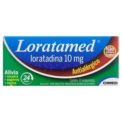 LORATAMED 10 MG CX 12 COMP