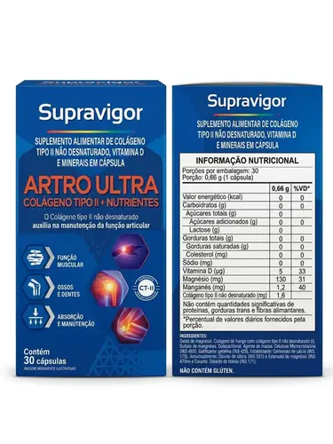 SUPRAVIGOR ARTRO ULTRA COLAGENO TIPO II CPS C/30 - CATARI