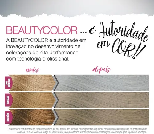 TINTURA BEAUTYCOLOR KIT 12.112 LOURO ULTRA CLARSSIMO ESPECIAL EXTRA CINZA