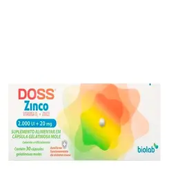 DOSS ZINCO 2000UI+20MG 30 CAPS****