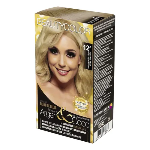 TINTURA BEAUTYCOLOR KIT 12.1 LOURO MUITO CLARO CINZA ESPECIAL