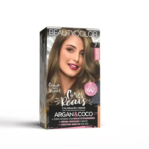 TINTURA BEAUTYCOLOR KIT 7.1 LOURO NATURAL ACINZENTADO