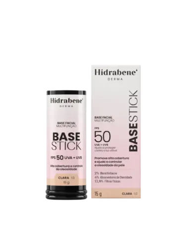BASE STICK HIDRABENE DERMA FPS 50 UVA+UVB MEDIA 3.0 15 G
