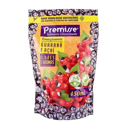 SABONETE LIQUIDO PREMISSE REFIL 450 ML GUARANA E ACAI