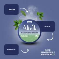 ALIVIK 12 G POMADA ALIVIADORA E REFRESCANTE
