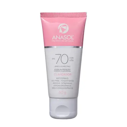 ANASOL PROTETOR SOLAR FACIAL CLAREADOR FPS 70 60G