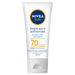 PROTETOR FACIAL NIVEA SUN TOQUE SECO ANTISSINAIS FPS 70 40G